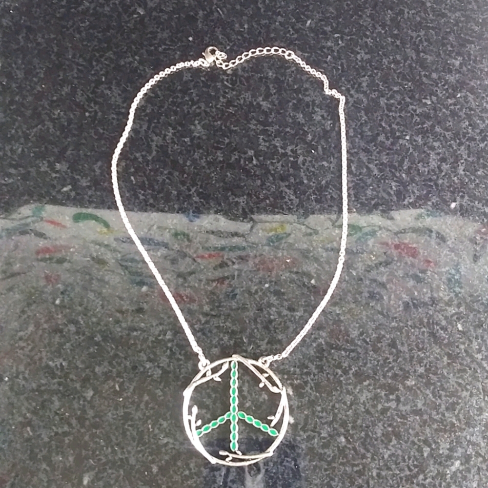 Peace symbol necklace